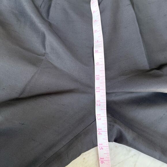 Vision Apparel vintage 100% silk black trousers pants size 14P - Picture 5 of 6